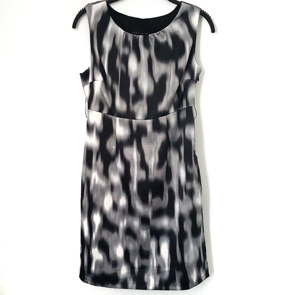 Attention Black/Gray Sleeveless Dress, XS - NWT